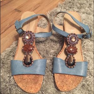 Blue sandals